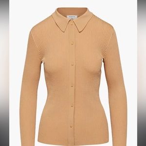 Babaton Finley Shirt in Classic Tan (Size Small)